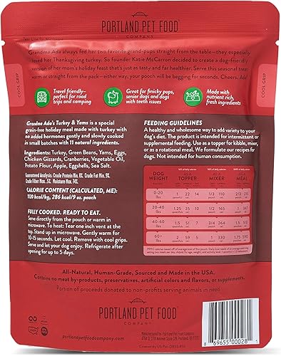 Miniatura 7 de Crafted by Humans Loved by Dogs Portland Pet Food Company - Bolsa de comida para perros de grado humano mezclador adorno y comida giratoria pavo de