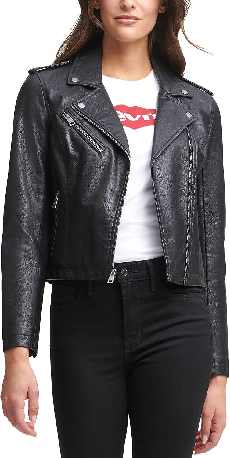 Levi's Women's The Classic Faux Leather Moto Jacket (Regular