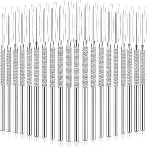 Lasnten Herramientas de tallado de arcilla para modelado de agujas de cerámica, aguja de arcilla de acero inoxidable, detalle de polímero, kit de