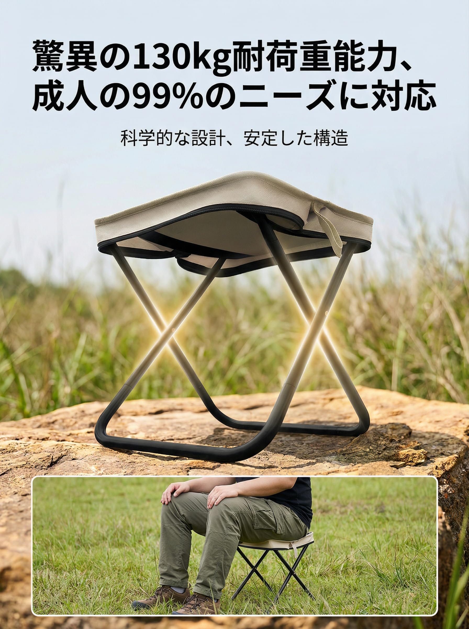Amazon.co.jp: Azixcos ポケットチェア 折りたたみ 椅子【2026年New