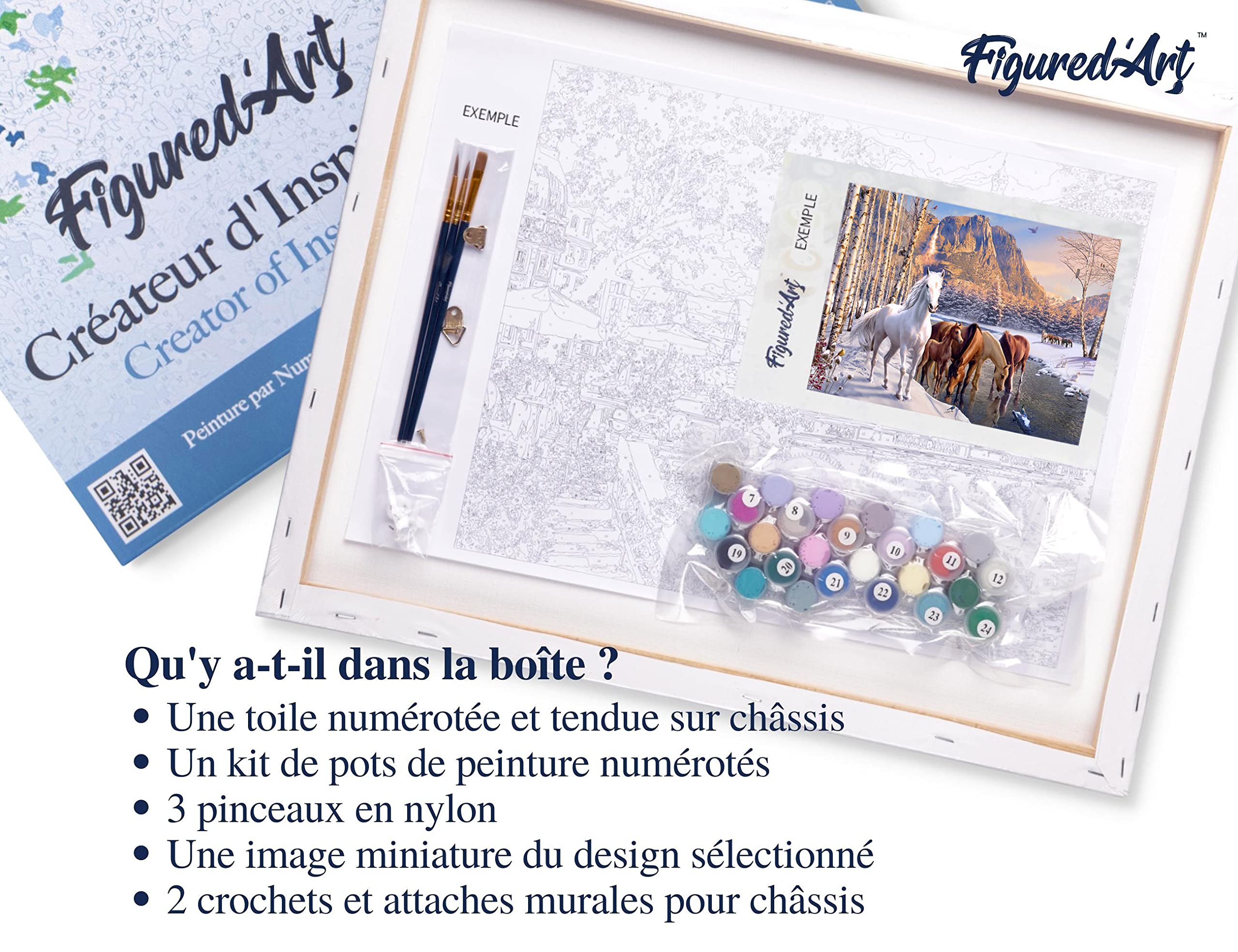 Pintur par Numéro Figurd'Art - Arbrs n Hivr - Kit d Loisir Créatif DIY Numéro d'Art Complt - 40x50cm sans châssis n bois au millur prix Pintur par Numéro Figurd'Art - Arbrs n Hivr - Kit d Loisir Créatif DIY Numéro d'Art Complt - 40x50cm sans châssis n bois au millur prix