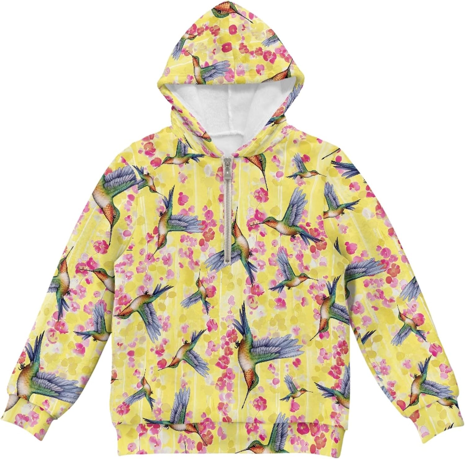 Hawapod Cute Hoodies For Girls Print Half Zip Oversized Comfort Pullover Sweatshirt Long Sleeves Everyday Casual Hoodie