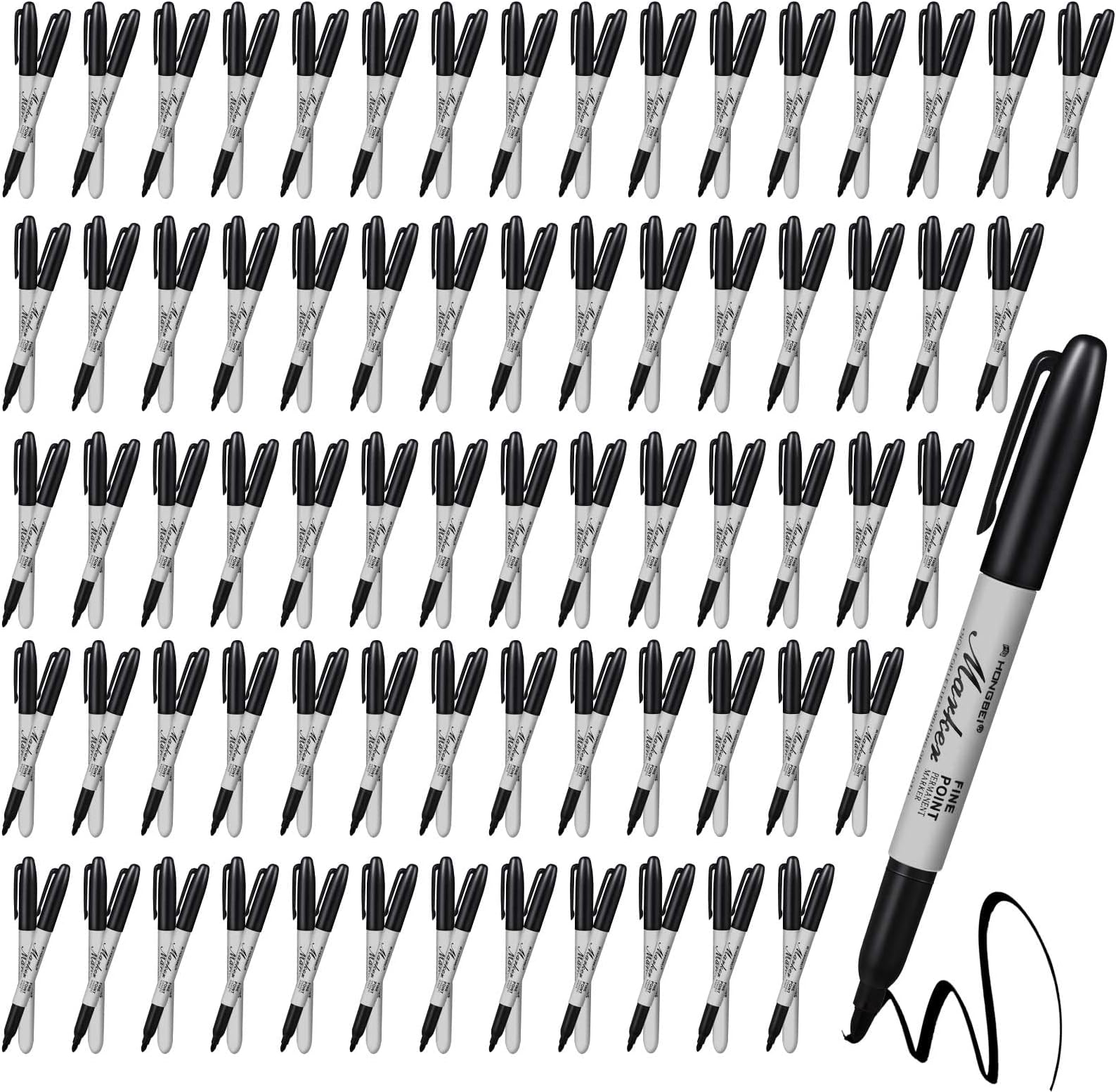 300 Pack Permanent Markers Bulk Set Fine Point