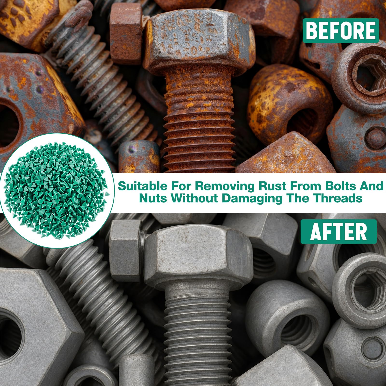 Resin Tumbling Media - Rust Removal & Polishing -4