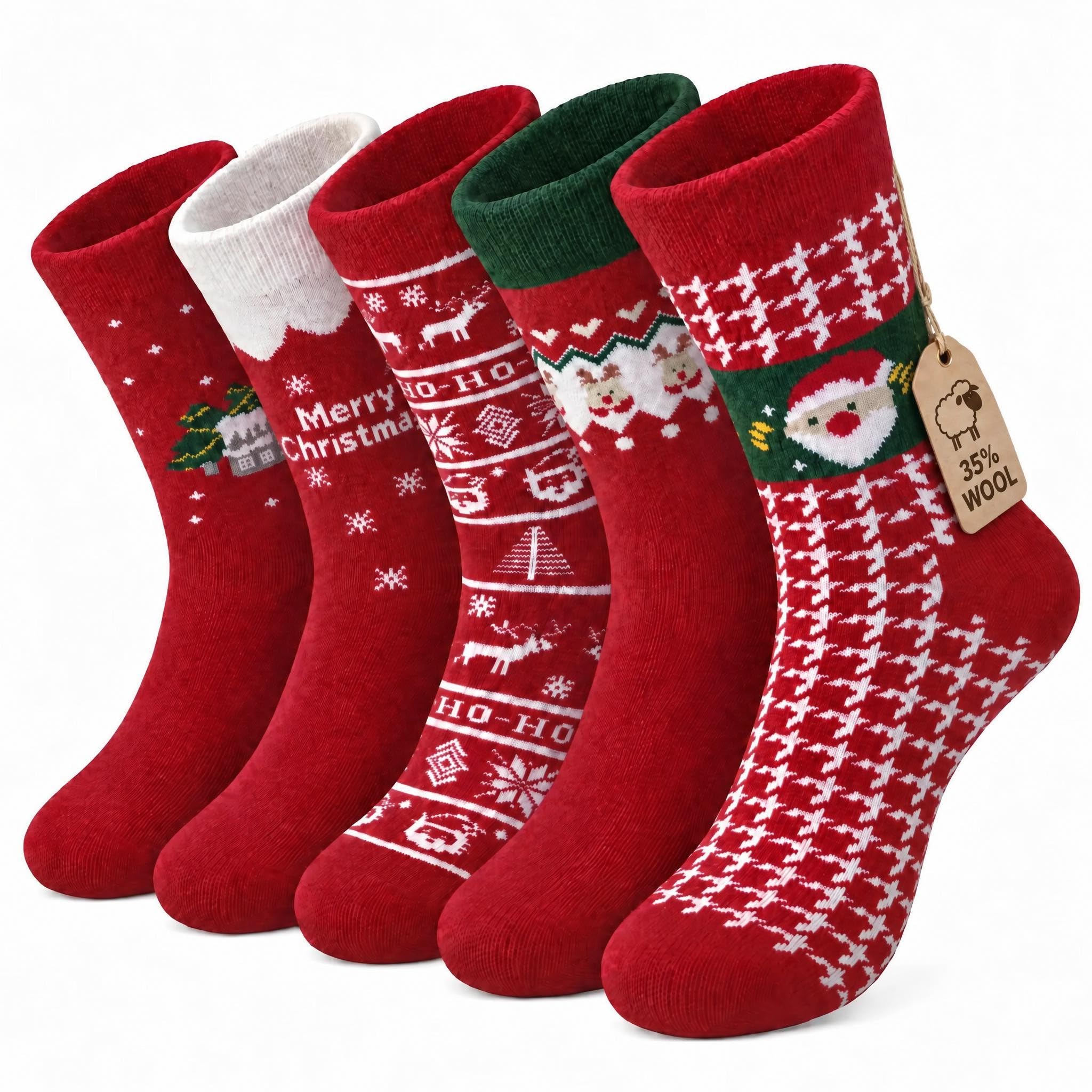 Loritta Wool Socks for Women, Winter Warm Hiking Boot Socks Gifts