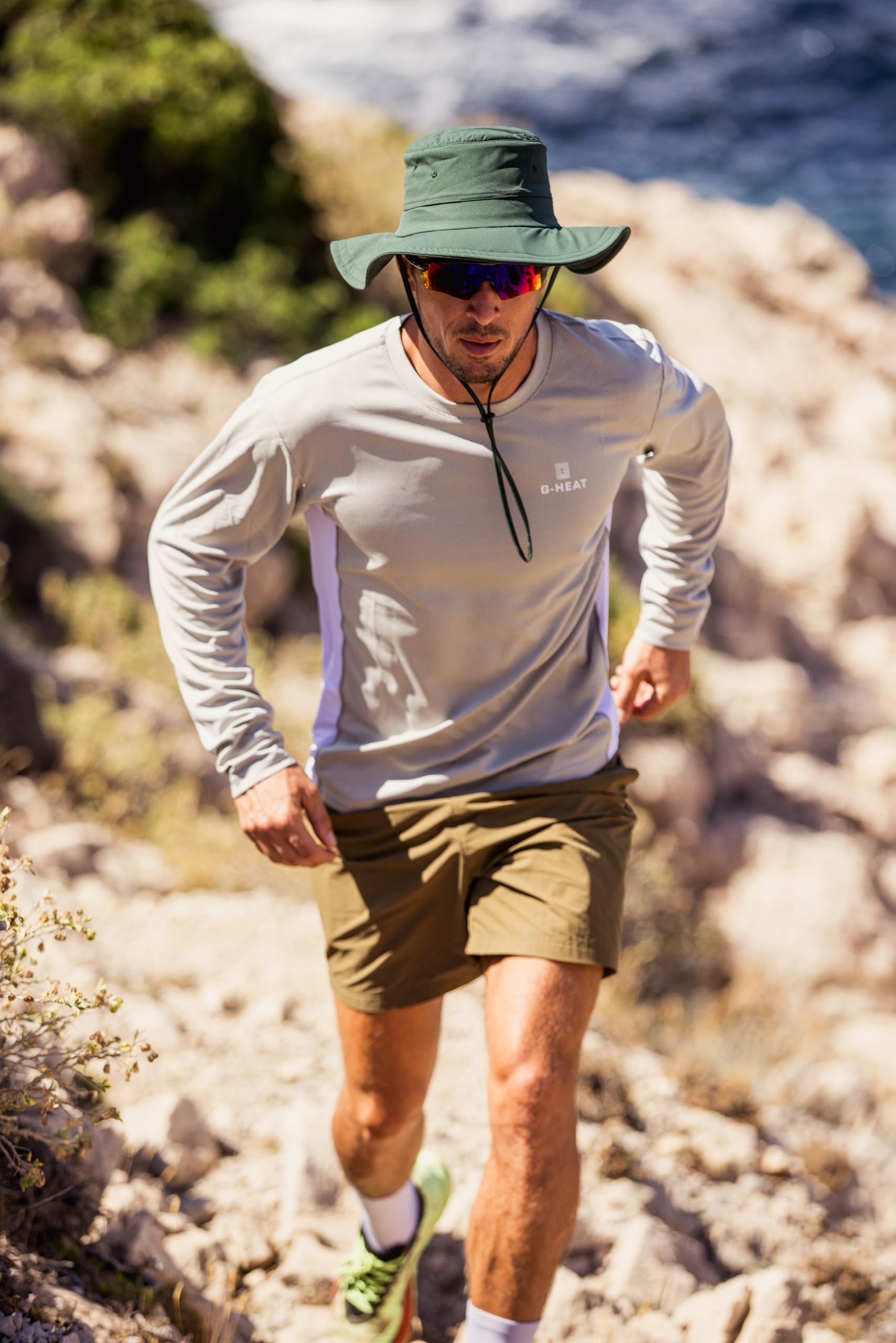 G-HEAT - Chapeau Rafraîchissant Anti-UV UPF50+ | Léger, Respirant et Réutilisable | Idéal pour Soleil, Été, Randonnée, Jardinage, Activités Extérieures
