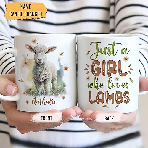 Miniatura 10 de Hyturtle Regalos personalizados para amantes de las vacas de las tierras altas  Just A Girl Who Loves Cows - Taza de café de cerámica con nombre