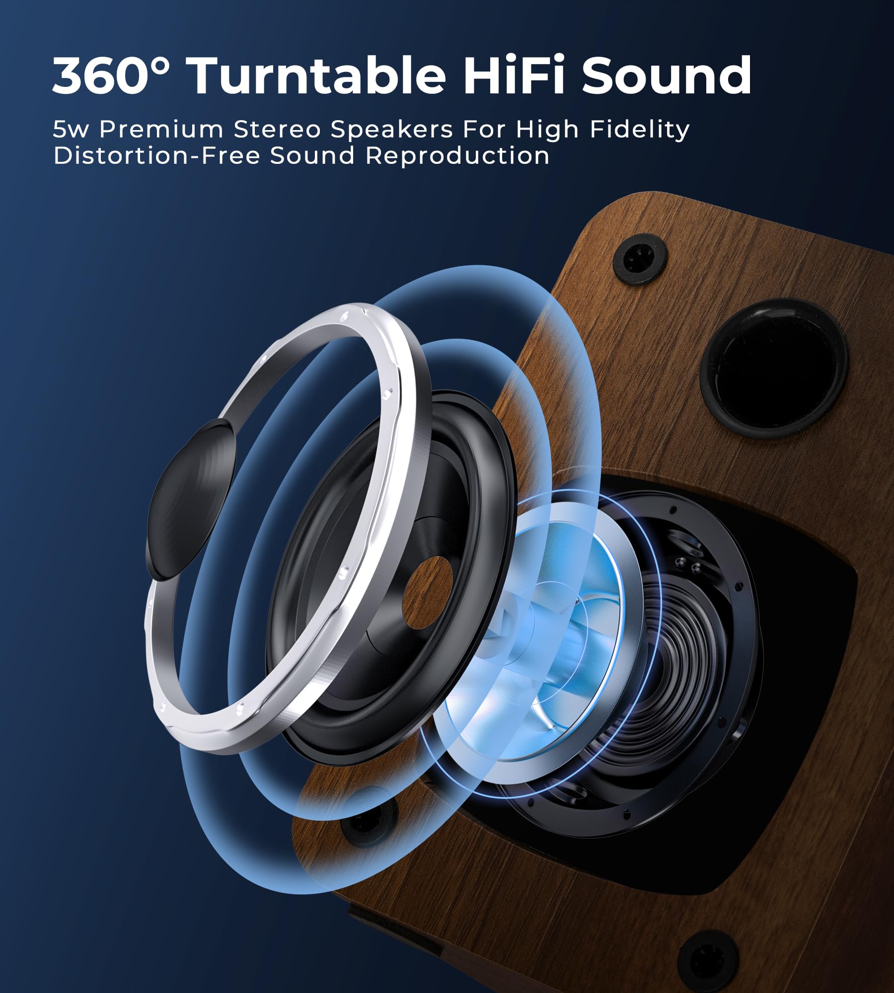 Vangoa Mandolin Instrument A Style with Record Player Turntable - Image 8