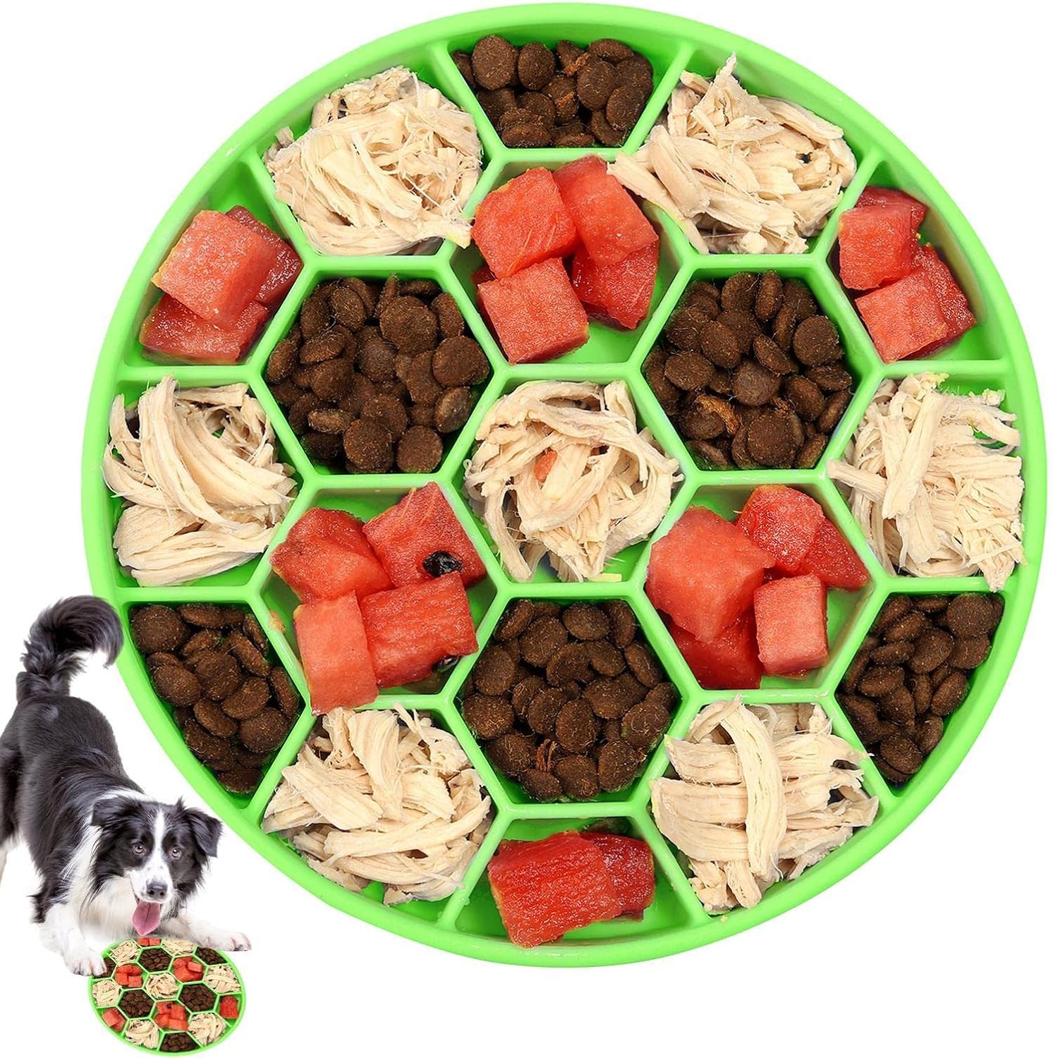 Pet Supplies Silicone Slow Feeder Dog Bowls Silicone Slow Feeder Dog Bowl with Hexagonal