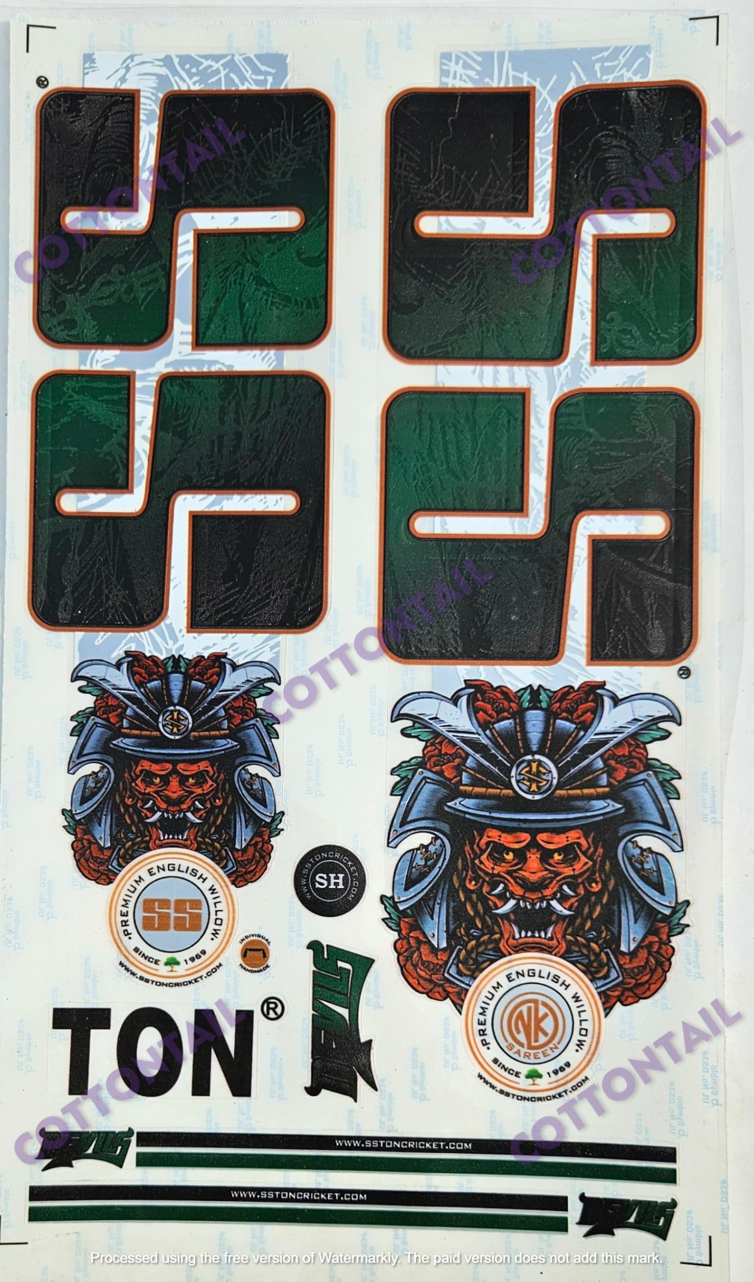 COTTONTAIL | 3D Digital DVL Edition | English Willow | Embossed Cricket Bat Sticker | Green (B0D9SF4TWN) Amazon Price History, Amazon Price Tracker