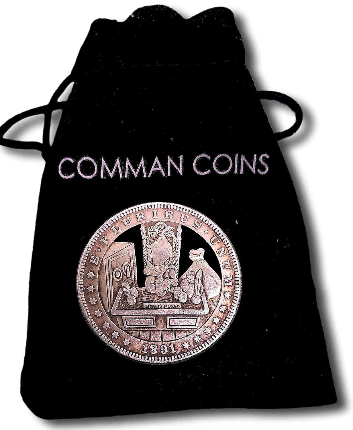 Amazon.com: Hand Cut Hobo Coin Scrooge McDuck Time Is Money Working ...