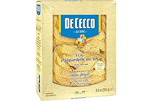 De Cecco Pasta, Egg Pappardelle, 8.8 Ounce - Fresh Egg Noodles for Authentic Italian Cuisine