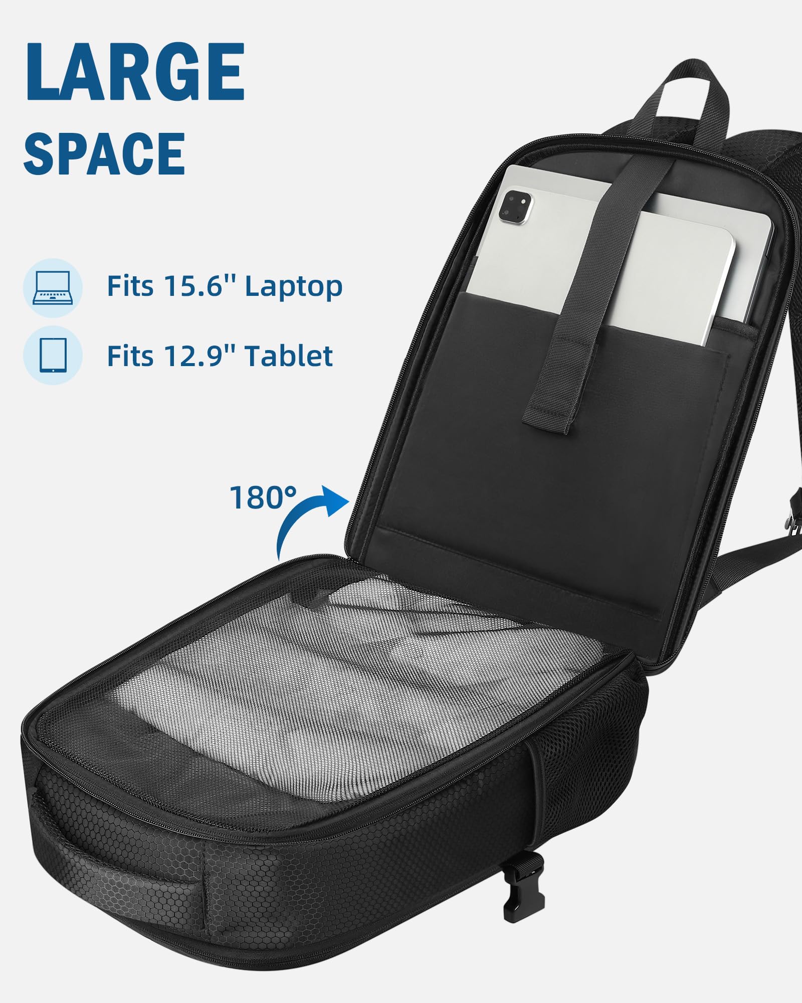 PEKREWS Zaino per Neo, Zaino Grande Capacità Per DJI Neo, RC 2/RC-N2/N3, Borsa Drone Espandibile Compatibile Con Laptop 15,6 Pollici E Fly More Combo, Custodia Rigida Idrorepellente Per Accessori