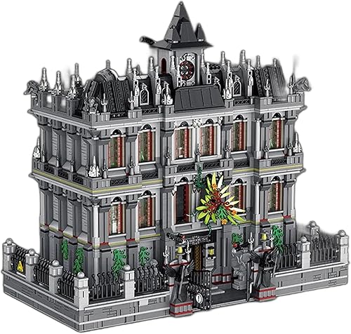 General Jim's 3 niveles 7,357 piezas Lunatic Asylum Hospital Mad House - un juego de bloques de construcción de arquitectura modular de ciudad |