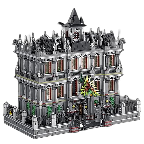 General Jim's 3-Level 7,357 Piece Lunatic Asylum Hospital Mad House β a City Modular Architecture Building Block Set | Comparible with Major Brick Building Brands