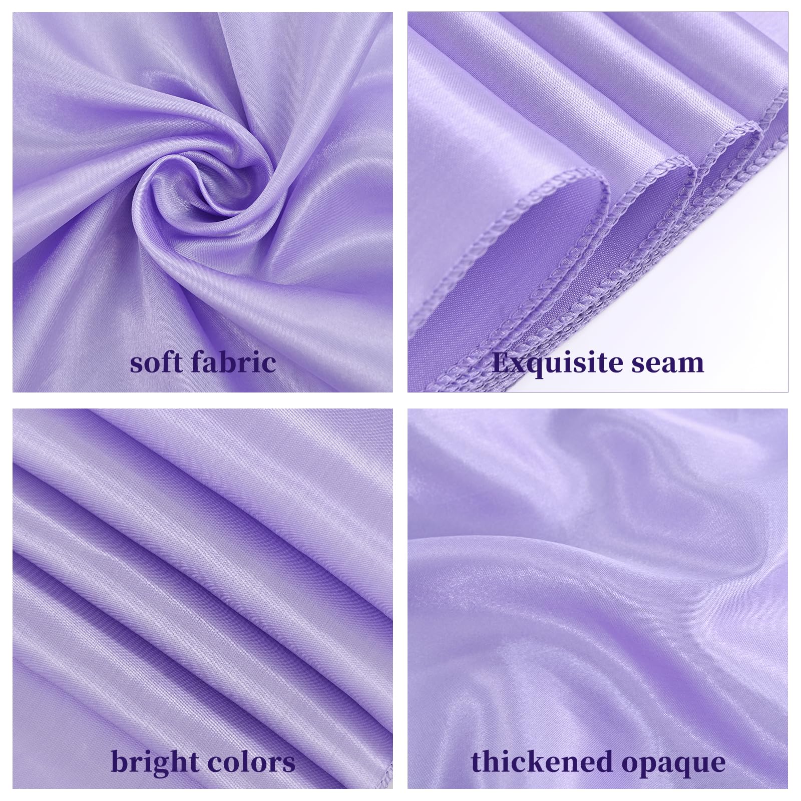 60 fasce in raso per sedie, color lavanda, decorative, per matrimoni, ricevimenti, feste, hotel, casa, cucina (lavanda)