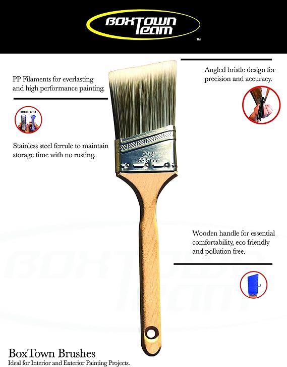 Cut-N-Edge : Ultimate Paint Brush Edger and Guard. Multi-Purpose 6 in 1 Tool (1 Blue) + 2.5” BT Paint Brush | Paint Edger | Trim Edger | Paint Brush ...