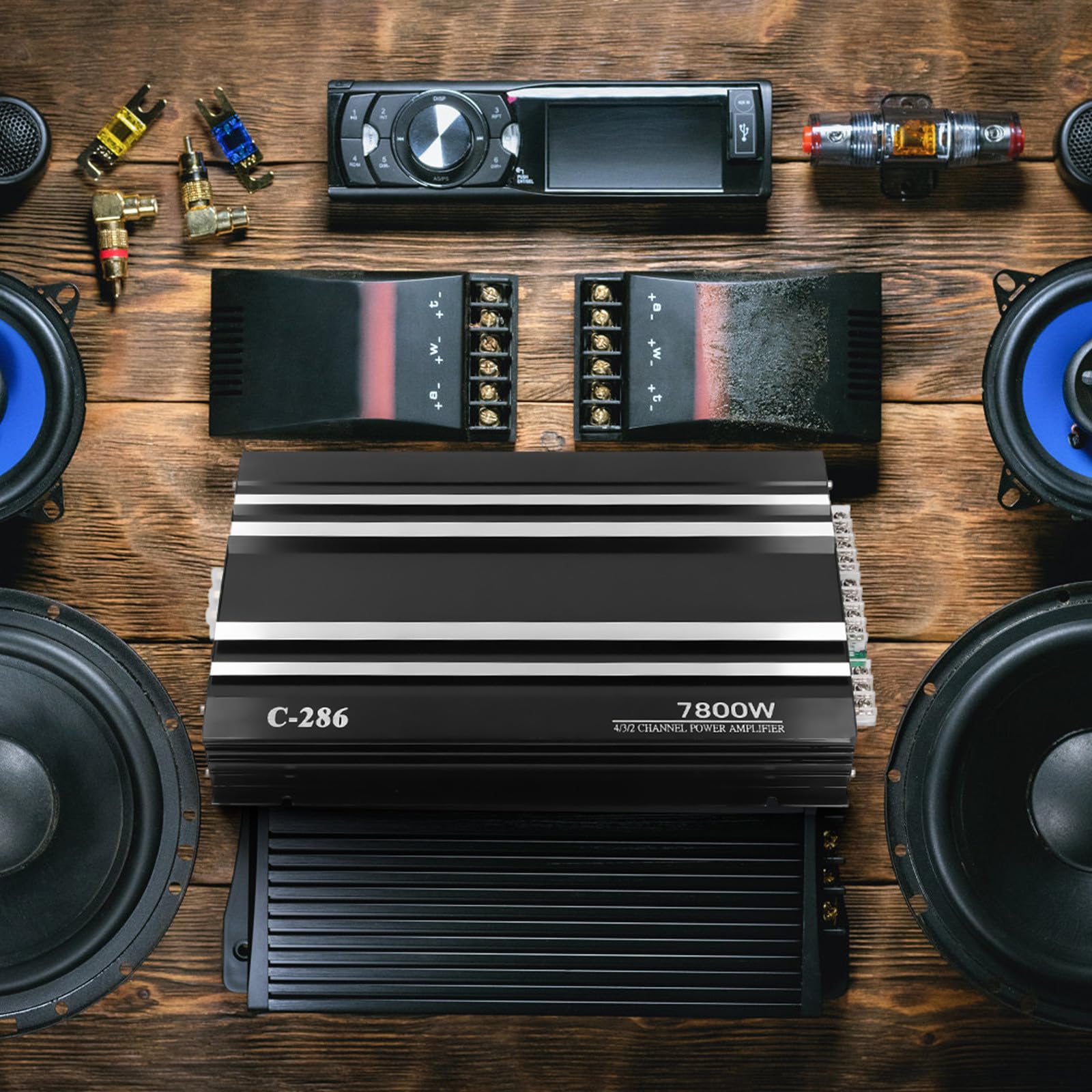 Amplificatore Audio per Auto a 4 Vie Classe Ab 4x100w 12v