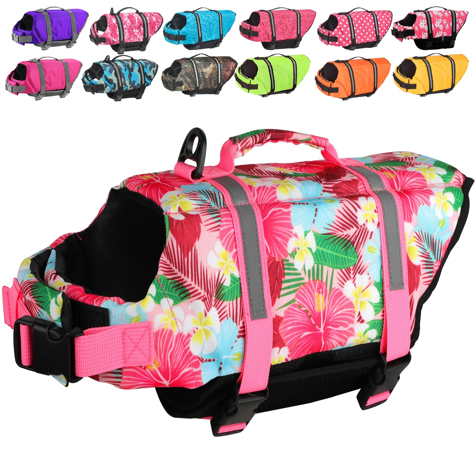 Doglay Dog Life Jacket, Dog Life Vest for Swimming Boating, Adjustable Puppy Life Jacket with Reflective Stripes, Superior Buoyancy Pet Swimming Vest for Small Medium and Large Dogs โ image 1