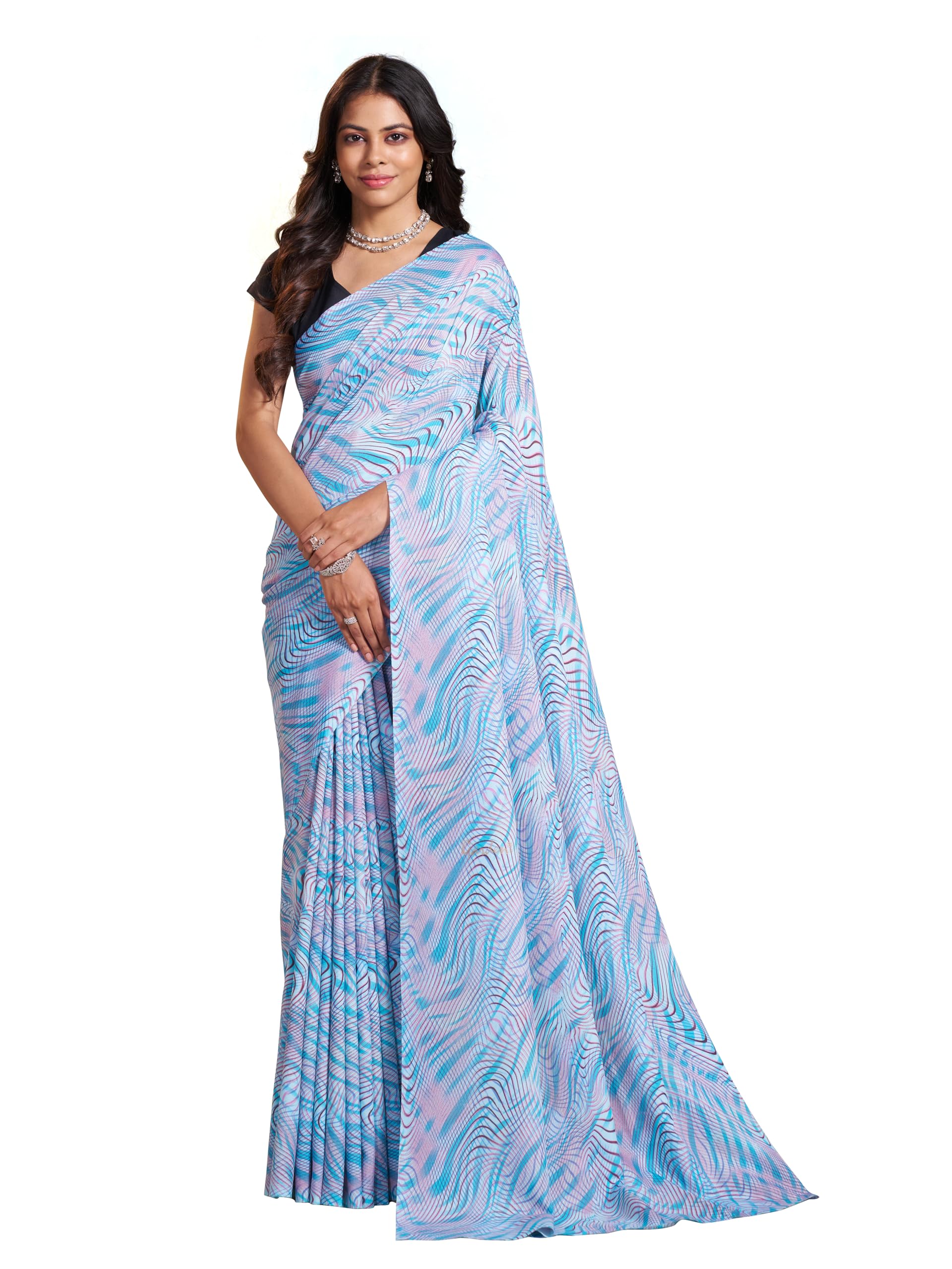 garden vareli Art Silk Abstract Printed Saree-picture-39