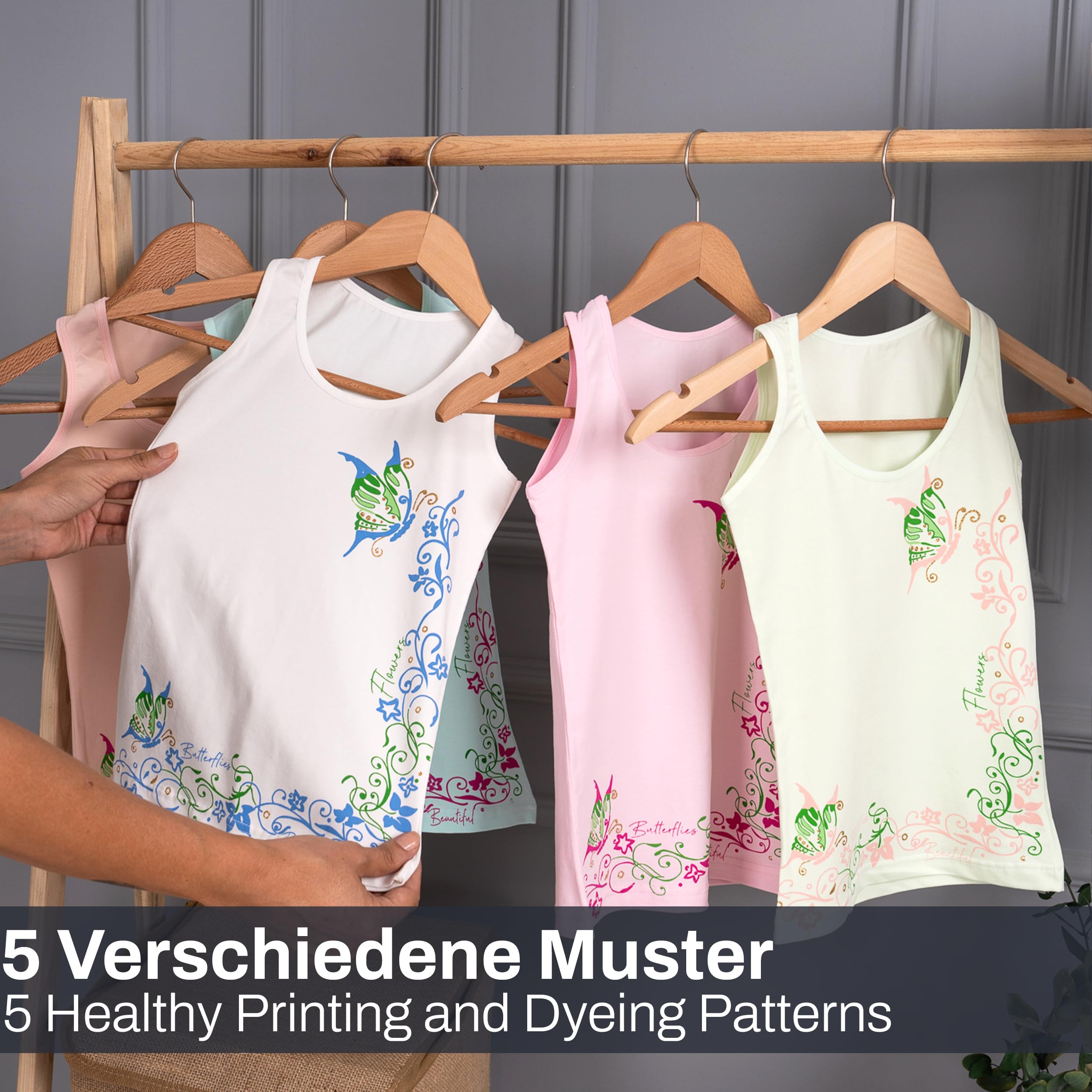 LOREZA® 5 Filles Maillot de Corps en Coton Débardeur Enfants sous-vêtements 2-15 Ans