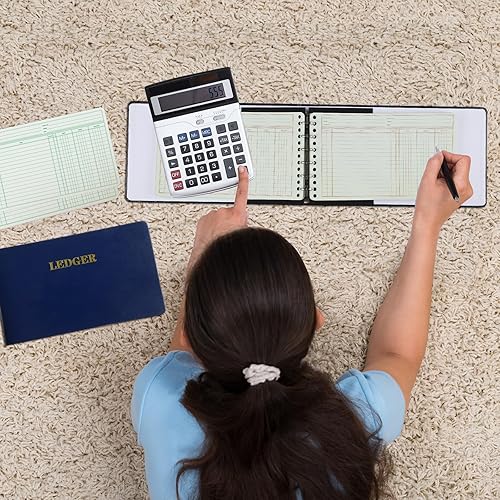 Miniatura 6 de Skyygemm 200 hojas de libro mayor de 5 x 8.5 pulgadas, hojas adicionales de libro mayor de papel para contabilidad, bloc columnar para cuentas