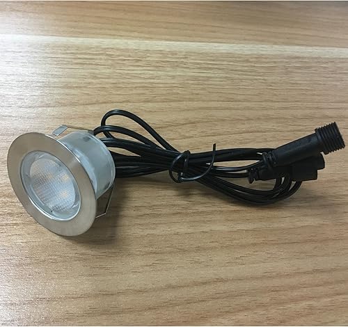 Miniatura 3 de Kit de iluminación LED de bajo voltaje para cubierta de acero inoxidable, 1 W, impermeable, para exteriores, jardín, decoración de patio, escaleras,