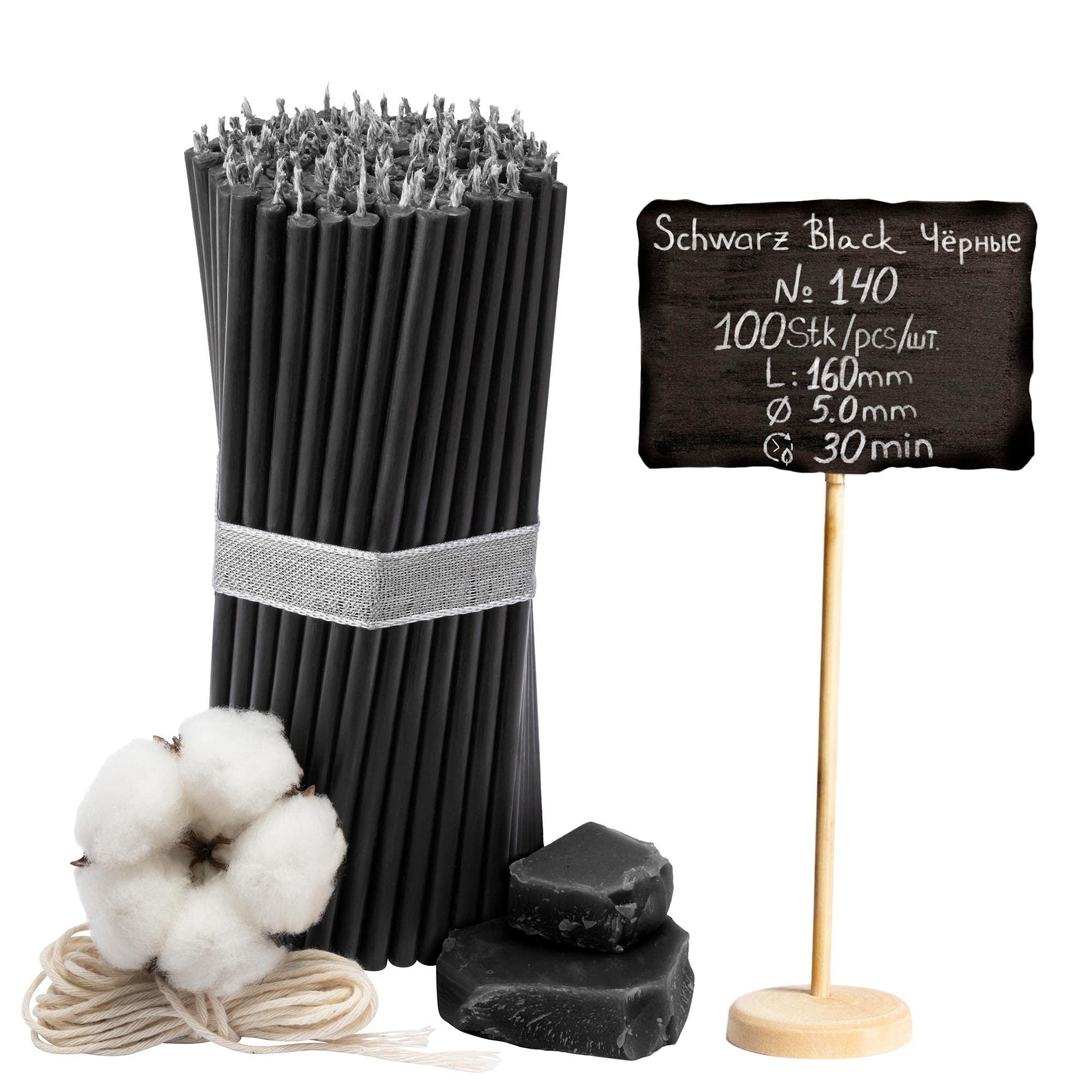 Diveevo Candele di cera d'api chiese, №100-500 pezzi, candele rituali di alta qualità, lunghezza 16,5 cm, diametro 5,7 mm, durata 50 minuti, colore rosso, 2 kg, candele sottili e senza fumo