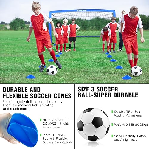 Miniatura 5 de 2 Pack Soccer Goal - Backyard & Indoor Soccer Goals for Kids, Portable Pop Up Soccer Nets Set for Youth & Adult and Outdoor Games and Soccer