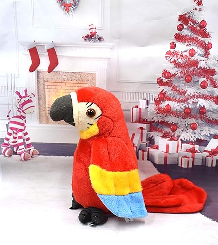 Miniatura 7 de Mimicry Pet - Loro parlante repite lo que dices, juguete electrónico de peluche para loro, juguete de animal, pájaro parlante, regalo de cumpleaños