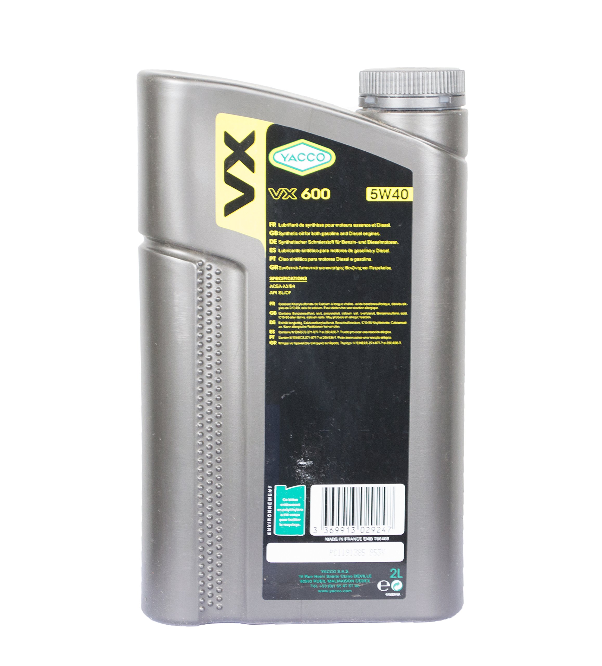 VX-600 5W-40 2Lボトル 3本セット価格 VX-600 5W-40 2Lボトル 3本セット価格 楽天市場】YACCO VX-600 5W-40