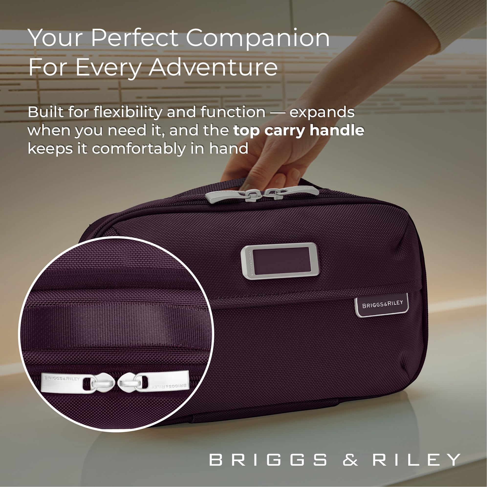 Briggs & Riley Toiletry Kit - Travel Bags for Women & Men, Organizer for Vacation, Dopp Kit for Bathroom Accessories, Makeup, & Skincare
