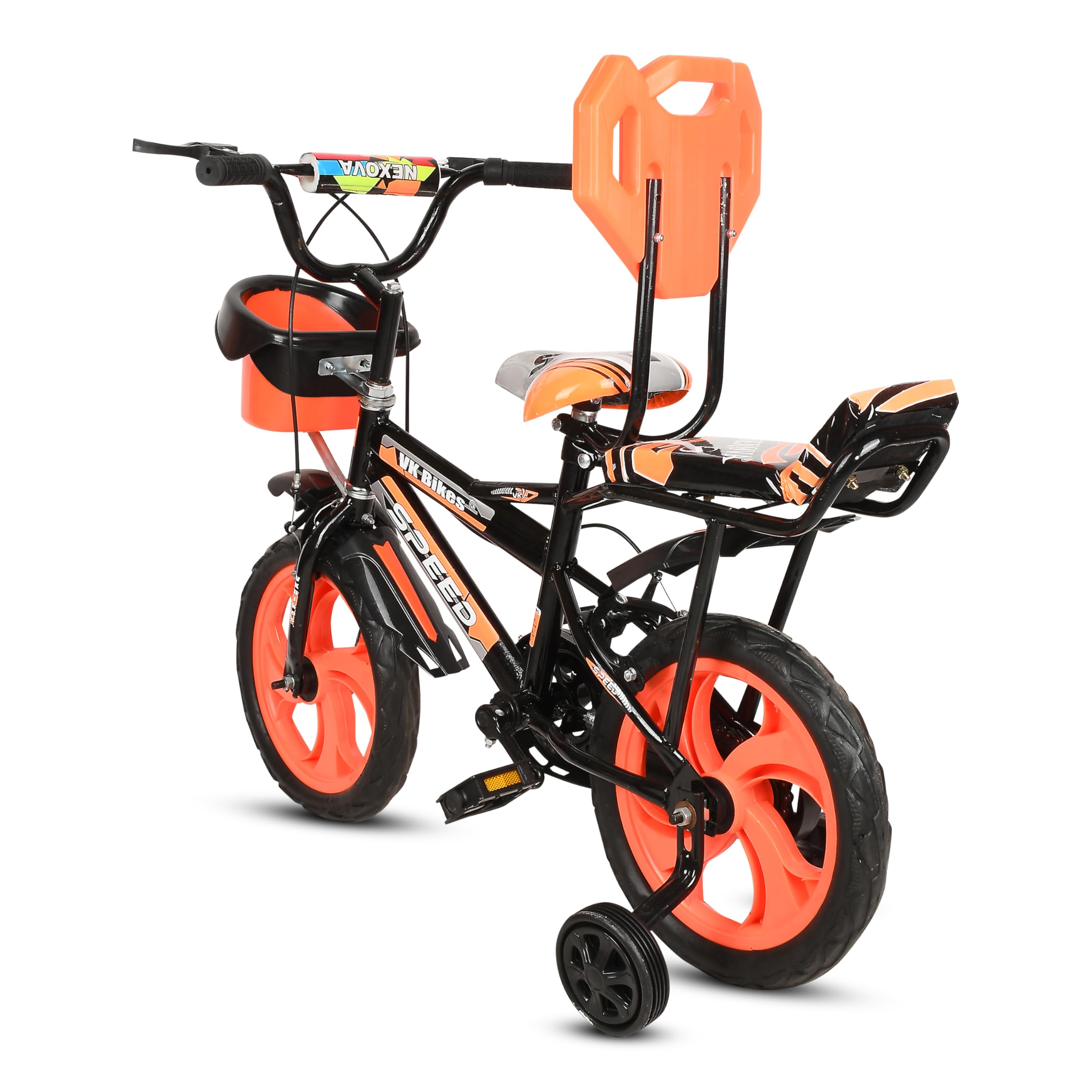 Kaashnic Kids Premium Cycle 14T with Training Wheels (90% Assembled) for Boys and Girls (Orange) 1