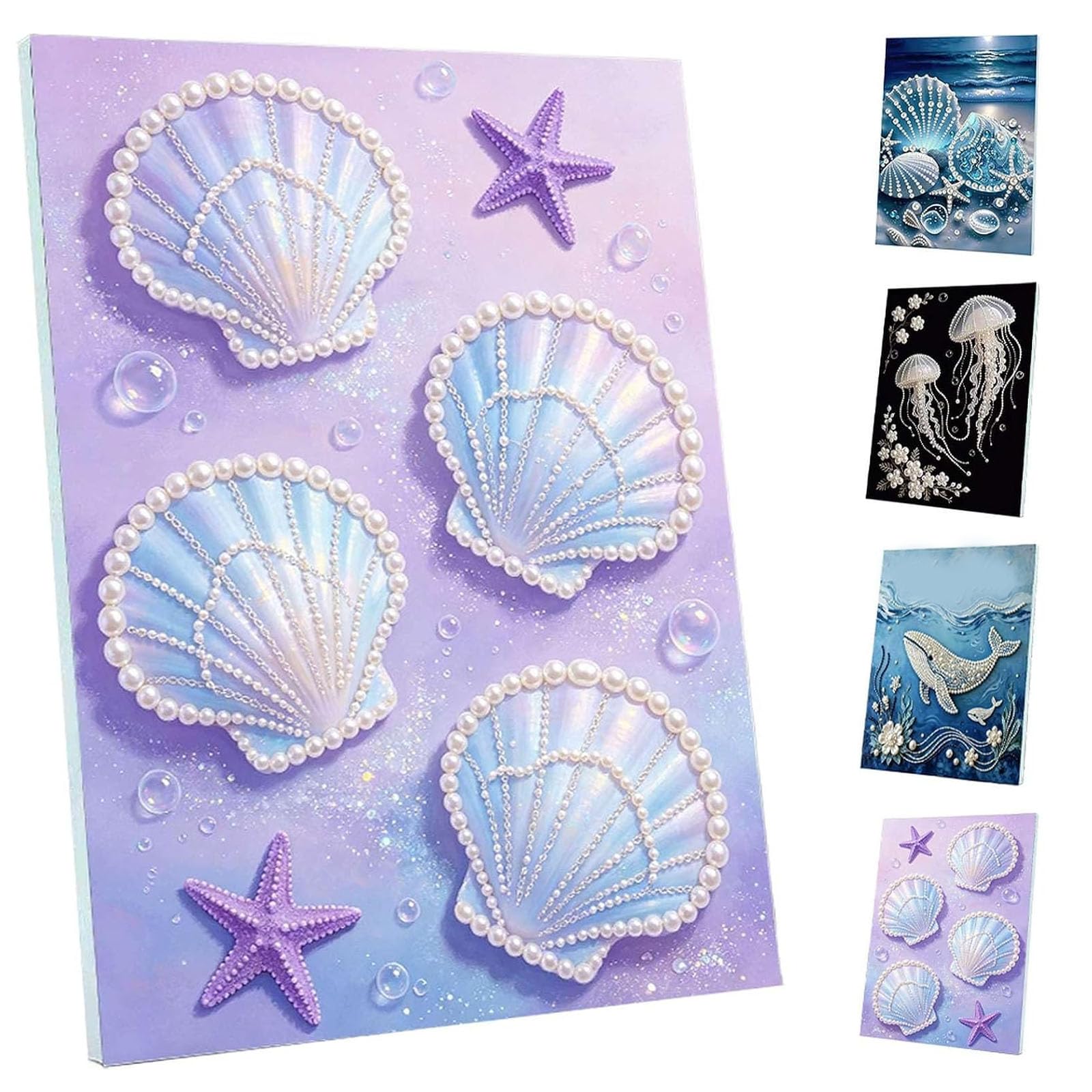 HYPYXUS 12x16 Inch Ocean Themed Pearl Art DIY Craft Kit (#D-1pc)