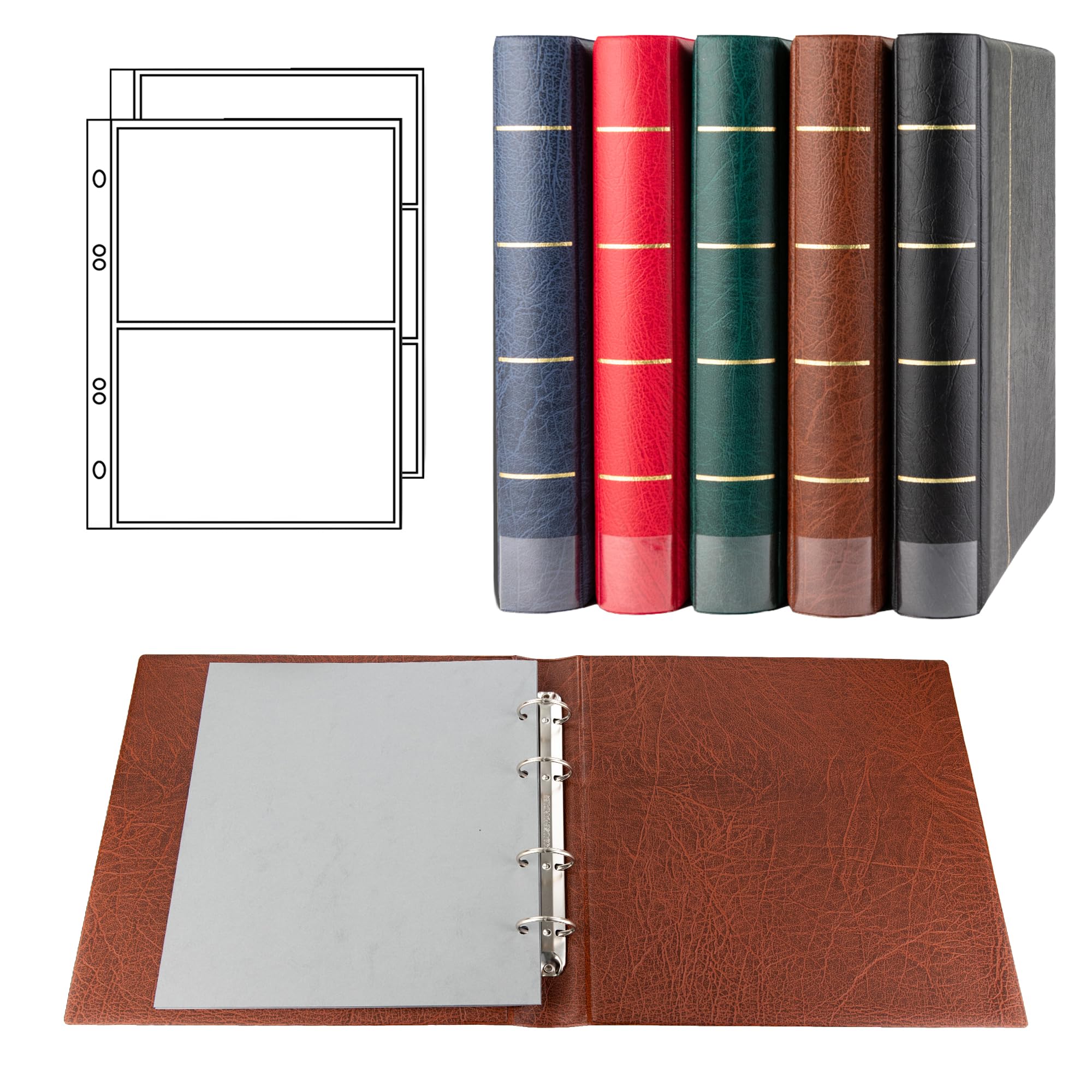 Prophila Luxus-Ringbinder with 20 Sleeves for 50 banknotes