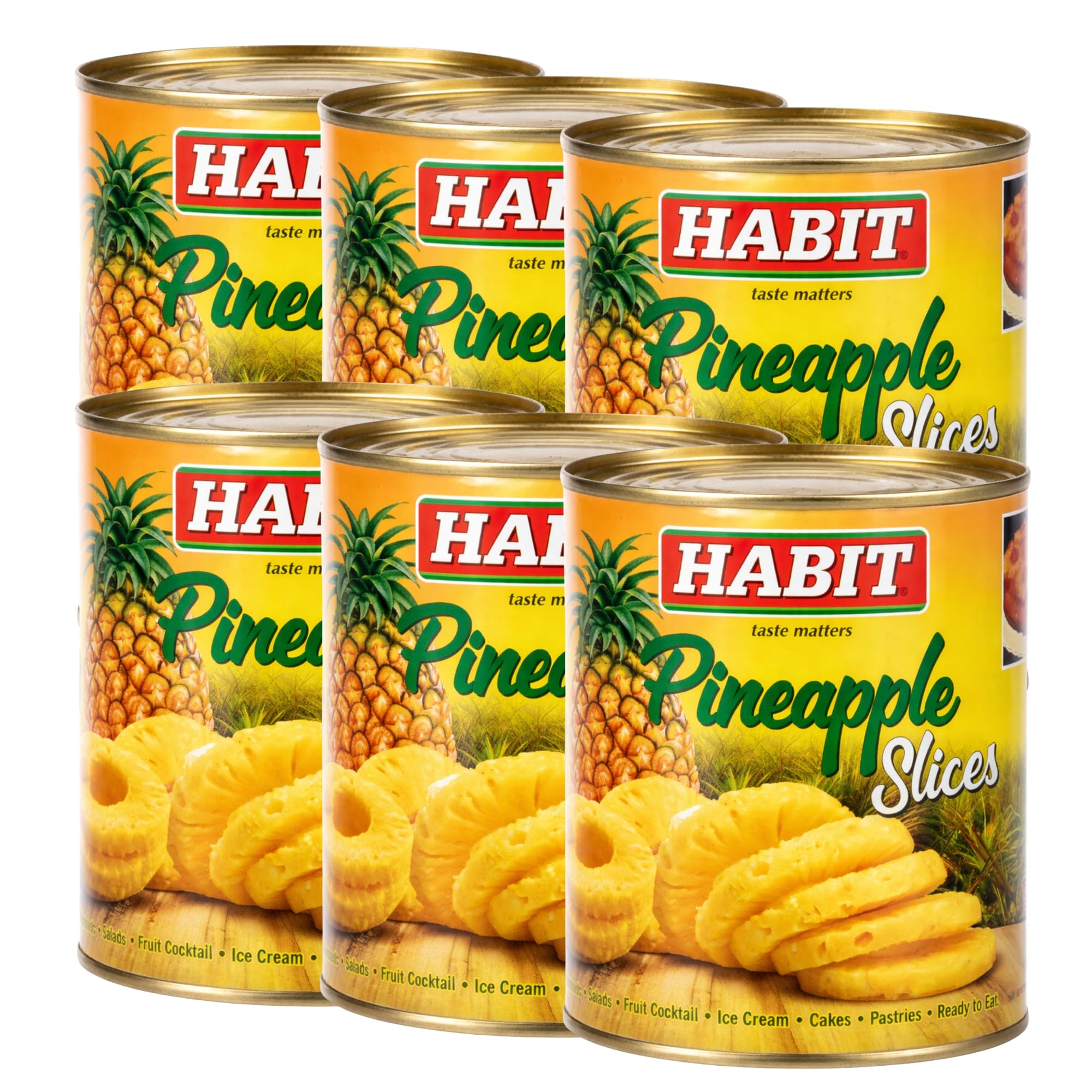 HABIT Pineapple Slices in Sugar Syrup - 850g | Ready-to-Eat | Perfect for Cakes, Pastries, Cocktails, Juices, Desserts & Salads (Pack of 6)-image-7