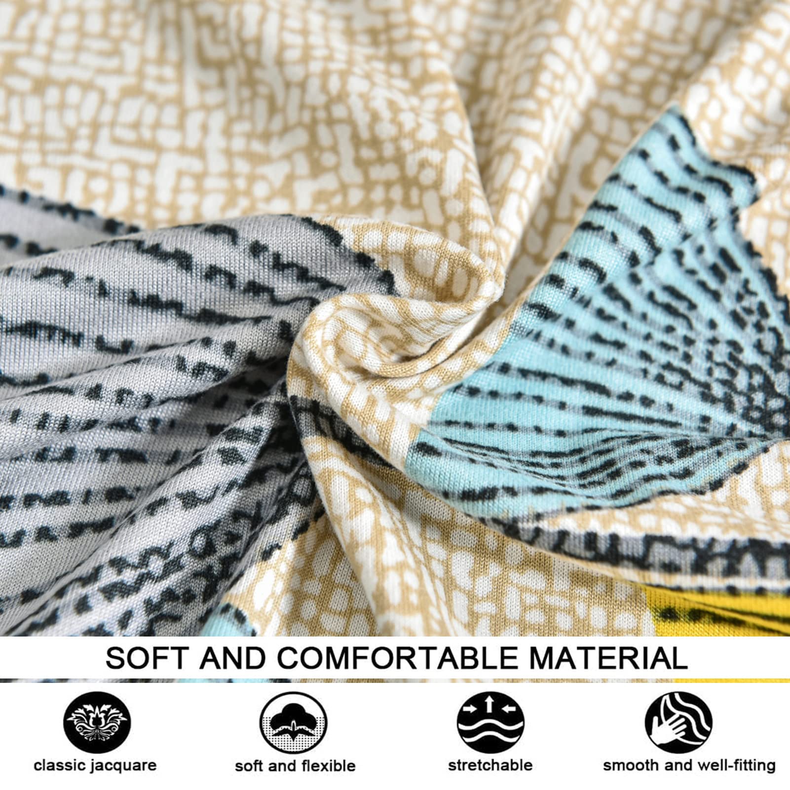 SHUOJIA Copripoltrona Con Orecchie 2 Pezzi Elasticizzato - Copridivano Per 1 Posto Con Fodera Cuscino Inclusa, Lavabile, Antiscivolo - 2