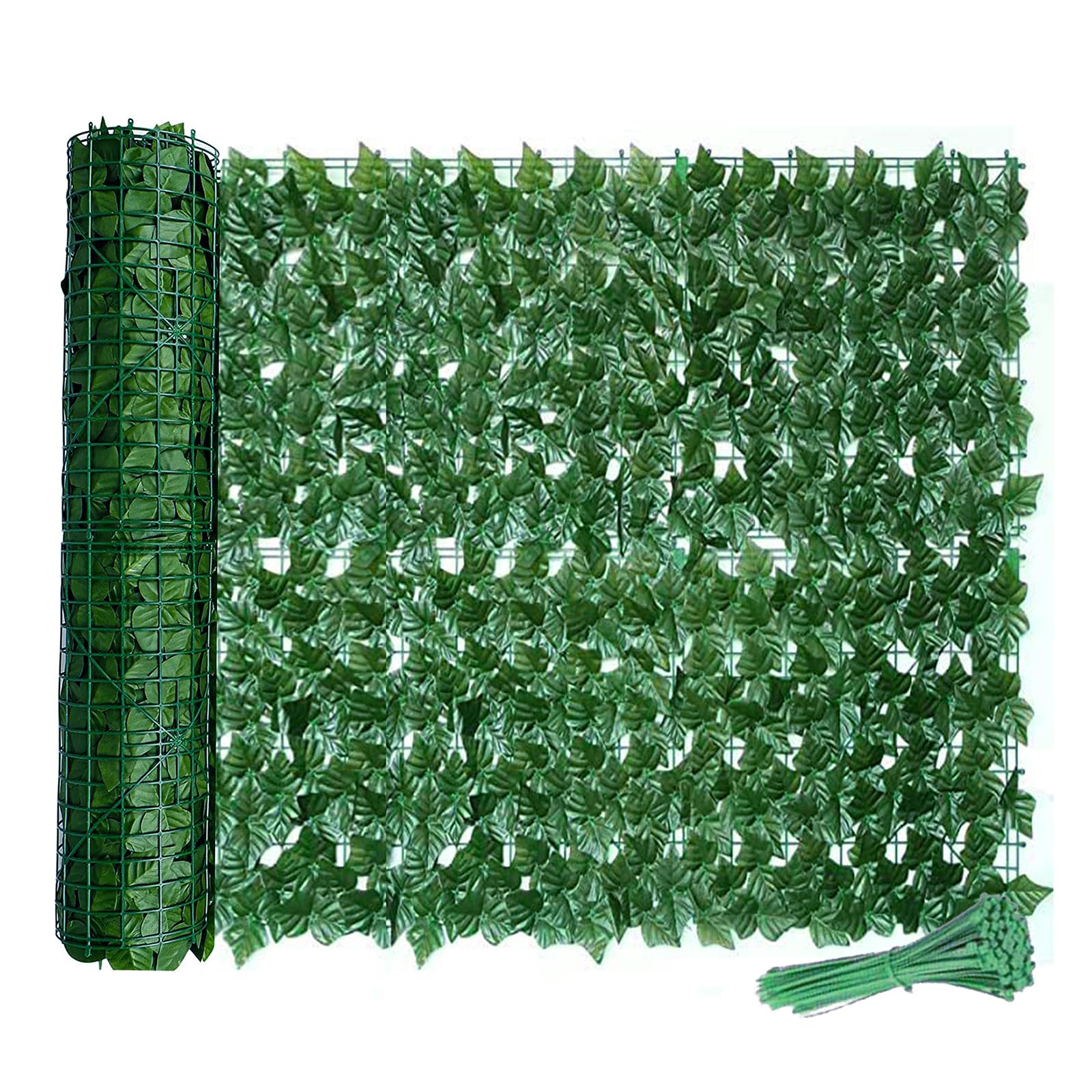 Wivico Haie Artificielle 1.5m x 3m,Mur Végétal Extérieur Brise-Vue,Clôture Feuillage Artificiel Décoration Fausse Haie Jardin,Garde-Corps Balcon,Maille Feuillage Extérieur