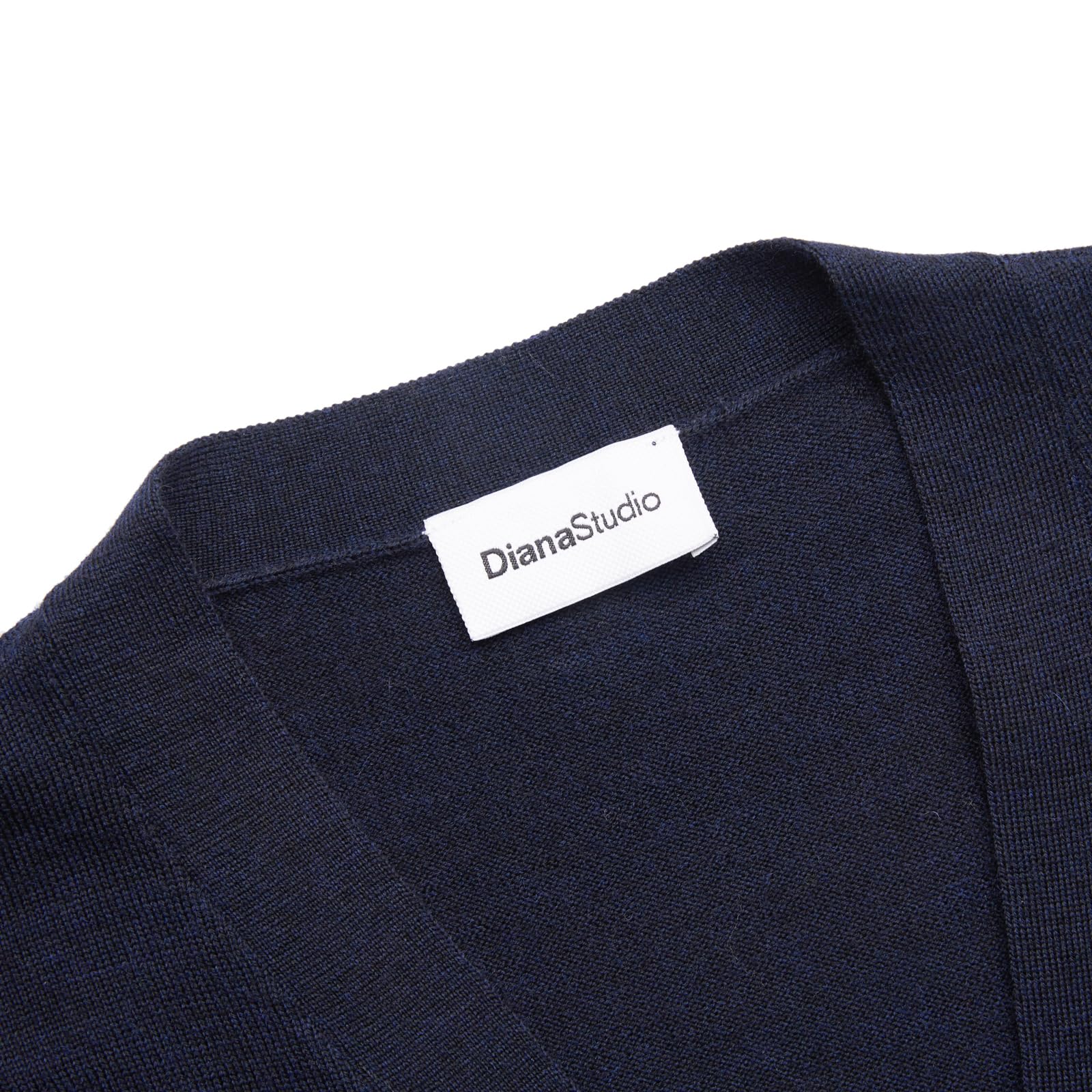 Diana Studio - Basic Cardigan, Herren, 100% Merinowolle, Langarm, Normale Passform