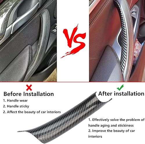 Miniatura 7 de Cubiertas de manija de puerta compatibles con BMW X5 Series F15F85 2014-2018, BMW X6 Series F16F86 2015-2018 (3 piezas) (beige)