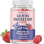 Magnesium Calming Gummies for Children | Strawberry | Relaxation & Natural Wake-Sleep Cycles | Relaxing Magnesium for Kids with Chamomile & Lemon Balm | Non-GMO, Gluten-Free | Calm Gummies 60ct