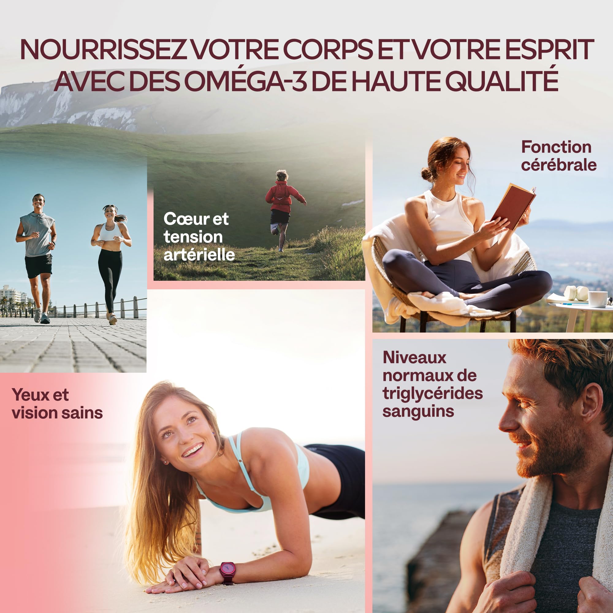 Omega 3 DHA EPA Huile de Poisson Sauvage 2000mg: 1000mg EPA + 500mg DHA par dose (2 gélules) - Complement Alimentaire Omega3 Fish Oil Concentration Pure et Forte en Oméga 3 et Vitamine E - 120 Gélules
