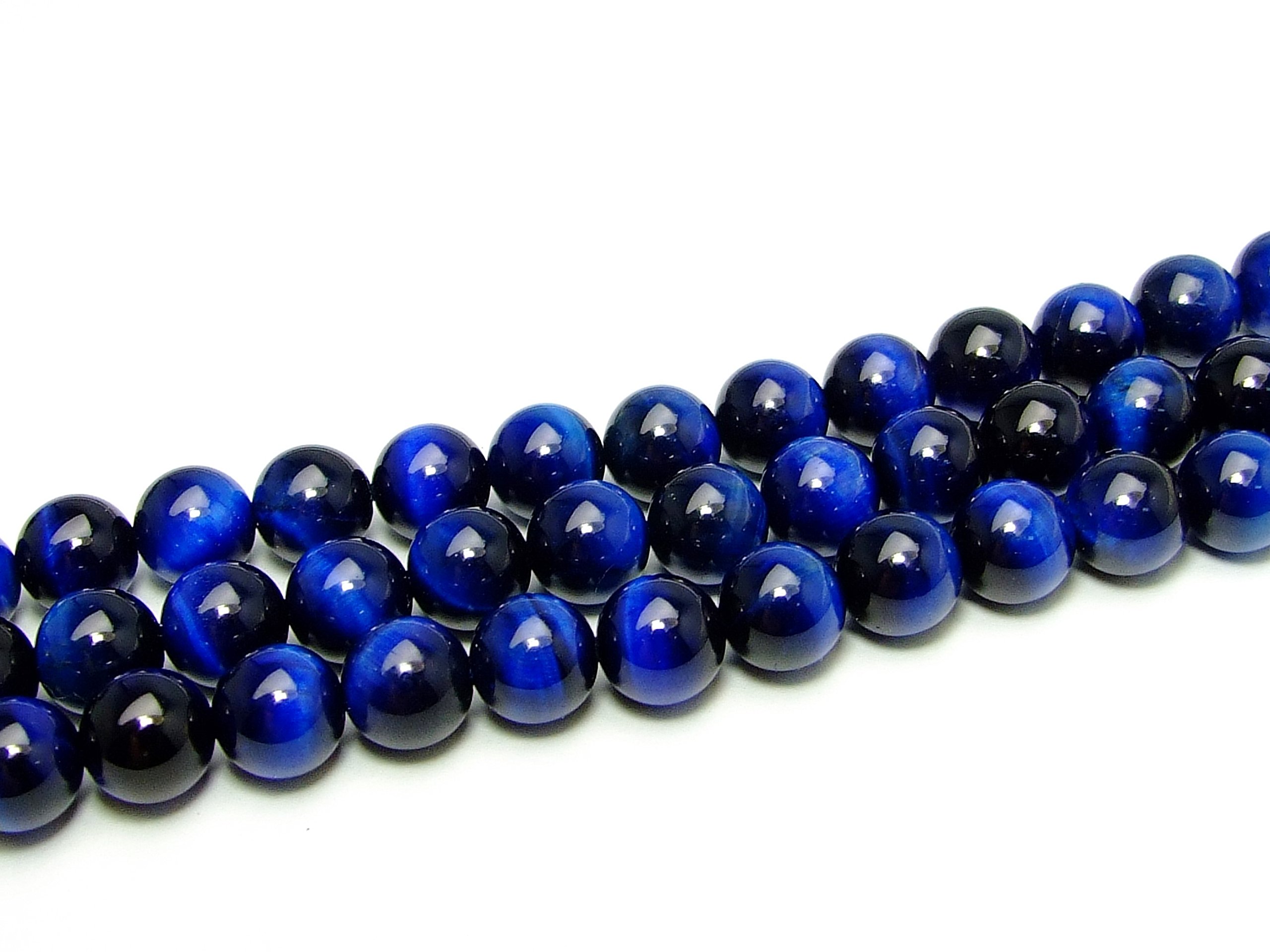 Amazon.co.jp: 4mm～18mm AAマリンブルータイガーアイ1 連39cm 通し針