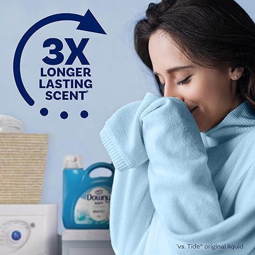 Miniatura 4 de Downy Suavizante líquido suave y fresco 2 en 1, algodón fresco, 140 onzas líquidas, 190 cargas, acondicionador de tela líquido que proporciona