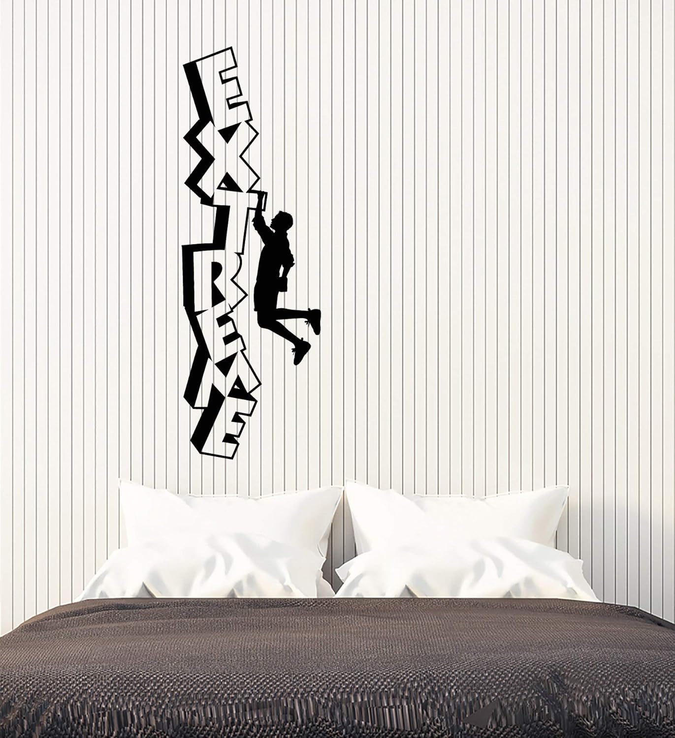 Vinyl Wall Decal Extreme Sport Rock Climbing Climber Word Room Decoration Stickers Large Decor (2986ig) Black
