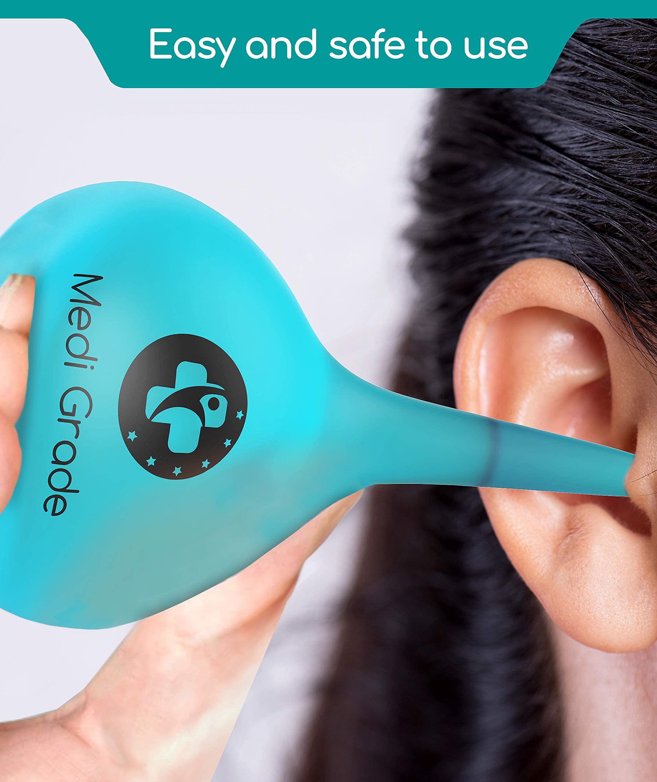 Ear Syringe for Removing Ear Wax [200 ml] Ear Syringing Kit with Rubber