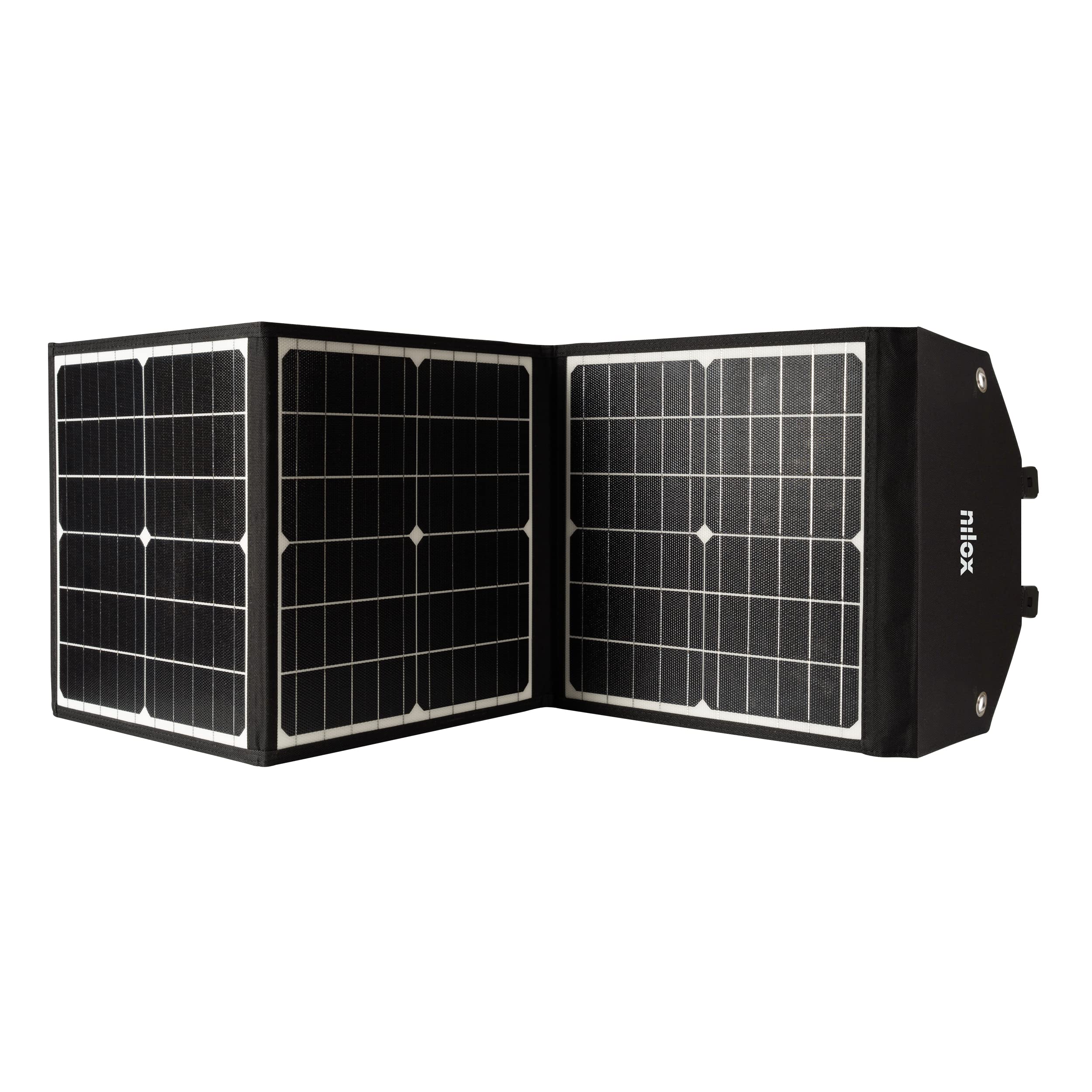Nilox, Panele słoneczne S60, monokrystaliczny panel fotowoltaiczny o mocy 60 W do wycieczek i użytku domowego, ładowania urządzeń 5V, stacji zasilania i urządzeń gospodarstwa domowego, jeśli jest