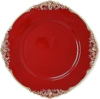 Vista 36 de allgala Platos Base Redondos de Calidad Pesada - Bases Transparentes para Platos de Cena - Juego de Platos Base para Decoración de Mesa - Ideal