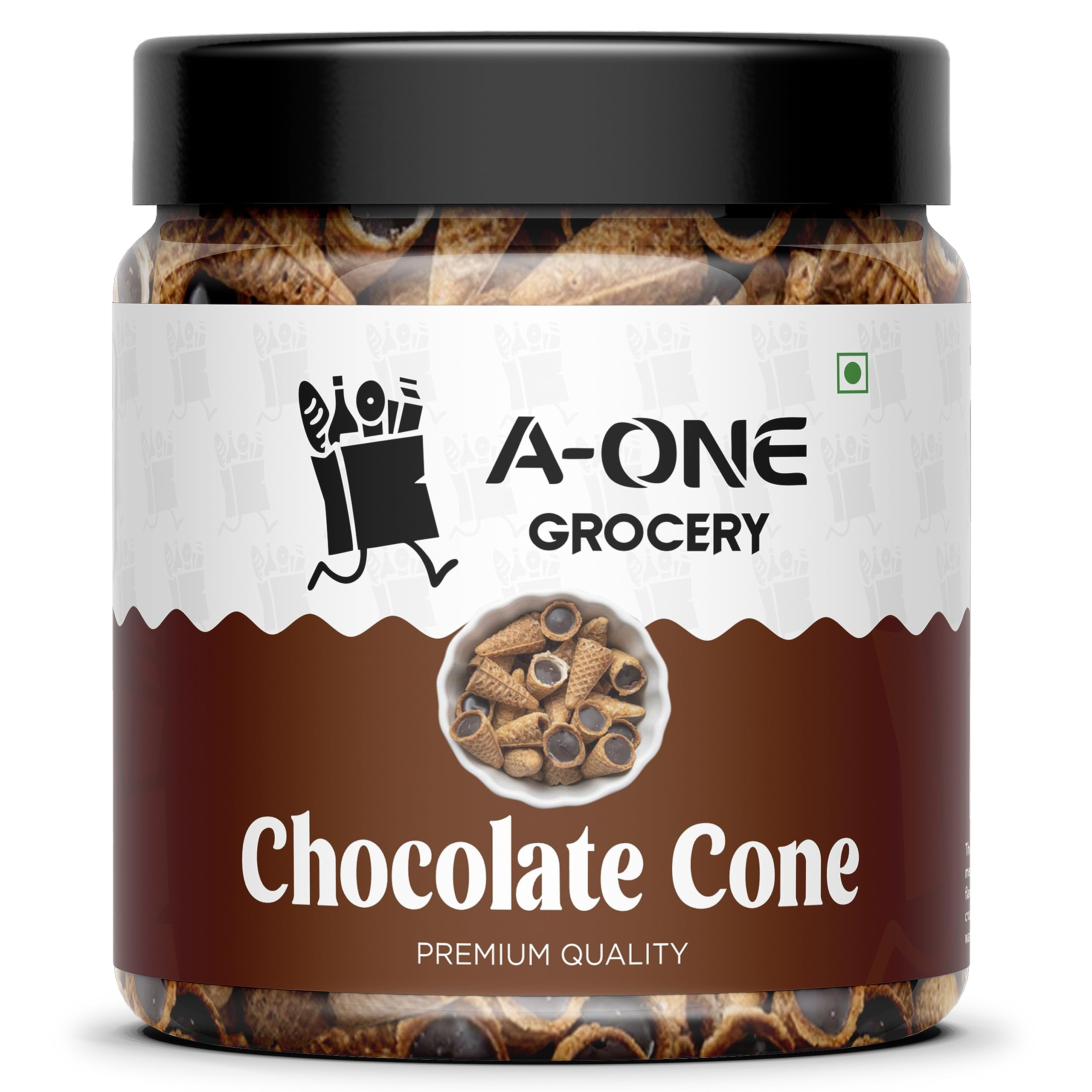 A-ONE GROCERY Best Bite- Choco Filled Cones | Belgian Chocolate Flavour 100 g Jar Pack