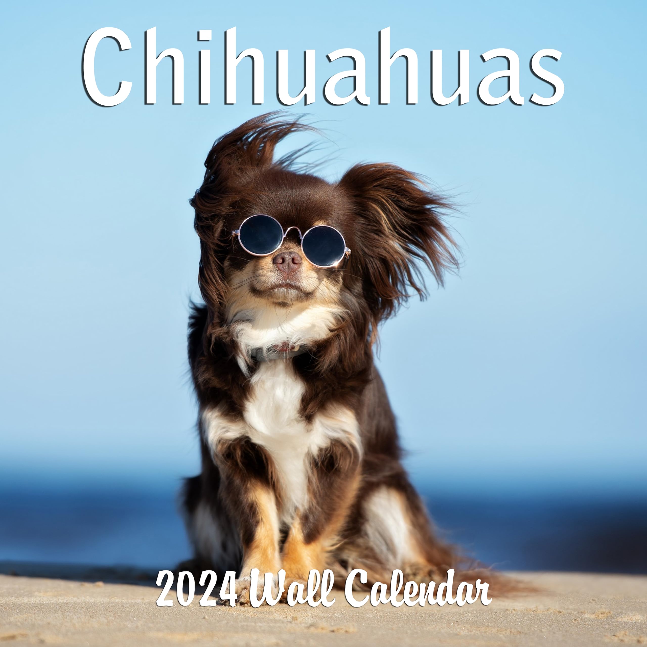 2024 Chihuahua Monthly Wall Calendar | 12" x 24" | 2024 Chihuaha Dog Calendar